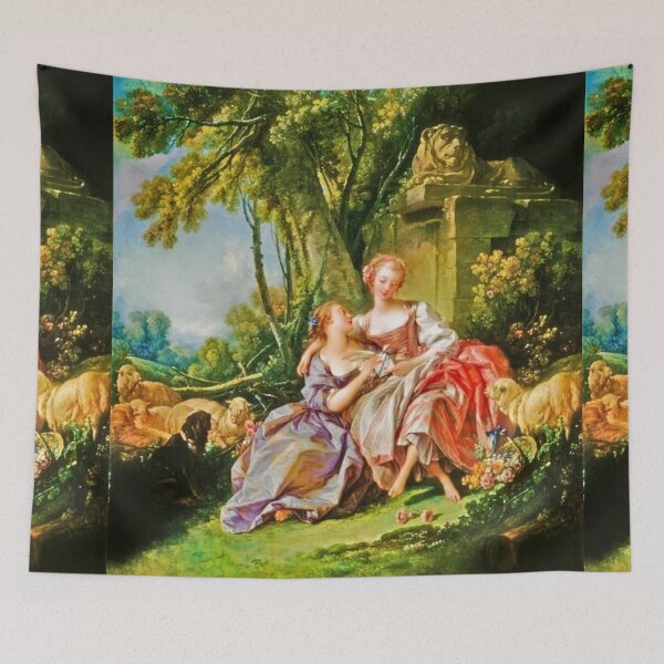 Item preview, The Love Letter, 1750 by François Boucher (made more vibrant) designed and sold by CristalleLisa.