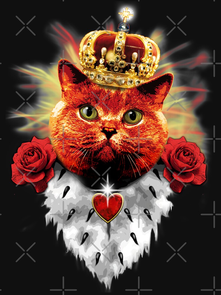 cat with crown shirt