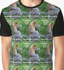 Proboscis Monkey maybe Thinking Graphic T-Shirt