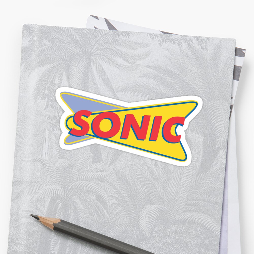  SONIC LOGO  FAST FOOD Sticker  by KOTTNKANDY Redbubble