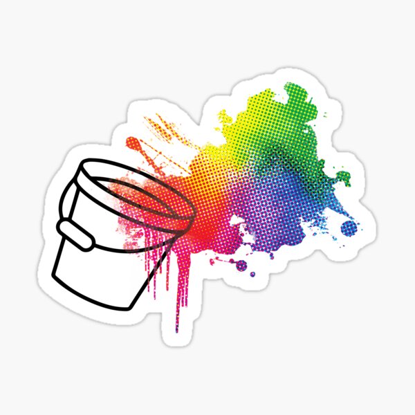 Paint Spill Sticker for Sale by Gorontoday