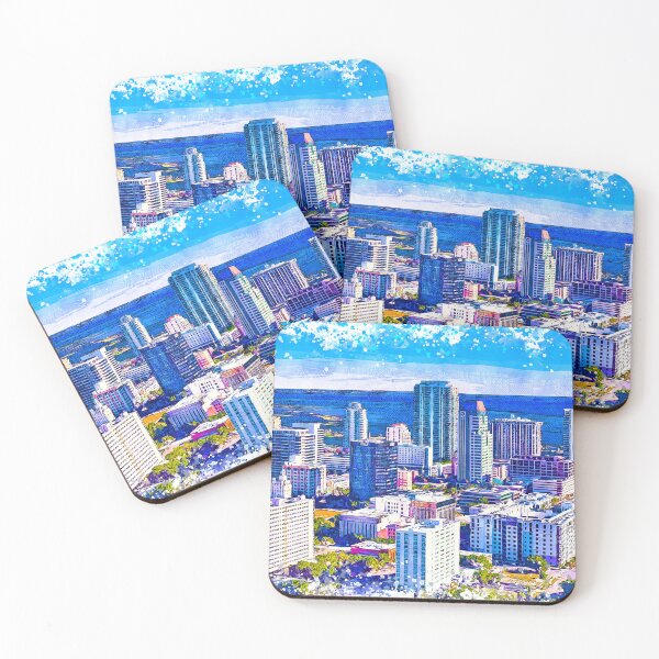 Item preview, Downtown St. Petersburg, Florida - sketch painting designed and sold by NickoPrints.