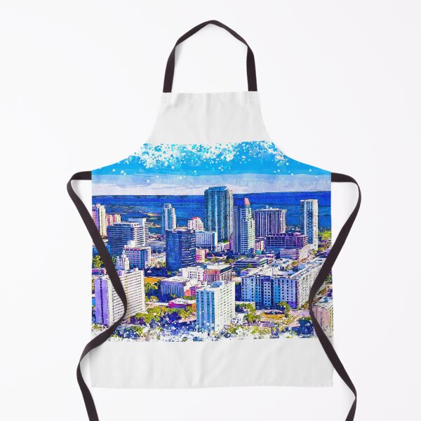 Item preview, Downtown St. Petersburg, Florida - sketch painting designed and sold by NickoPrints.