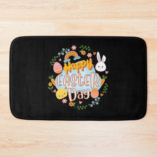 Item preview,  Happy Easter Day, cute bunny and flower. designed and sold by WhaleSharkShop.