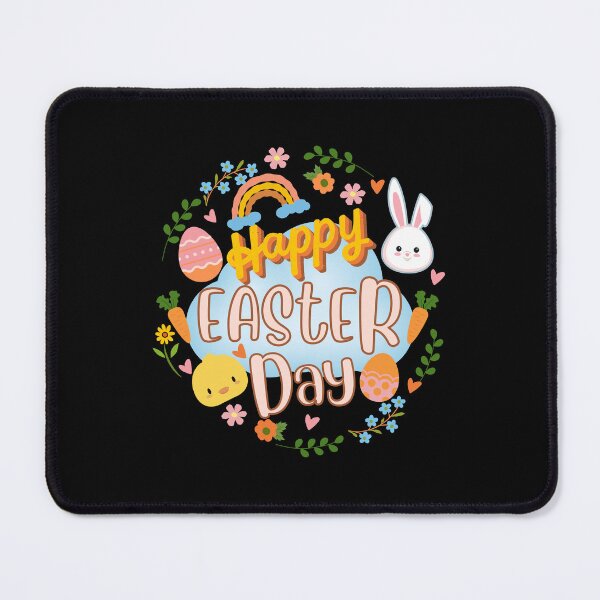 Item preview,  Happy Easter Day, cute bunny and flower. designed and sold by WhaleSharkShop.