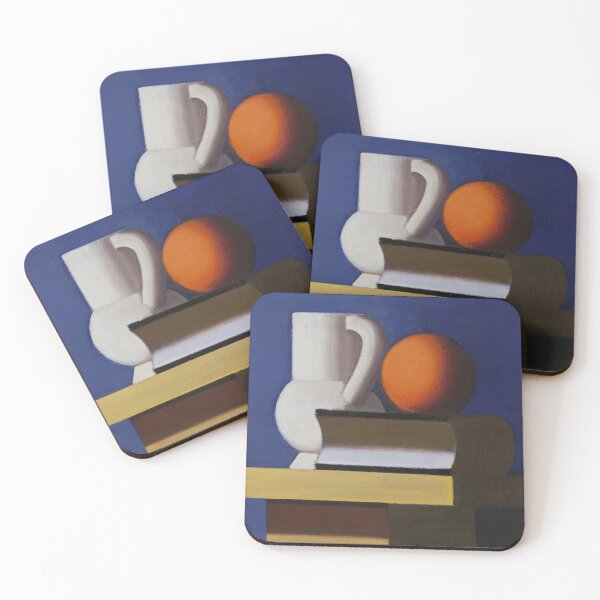Item preview, Vilhelm Lundstrom Still Life with Glass Print Horizontal Cubism Popular Painting Orange Book Blue  designed and sold by Papergrphc.