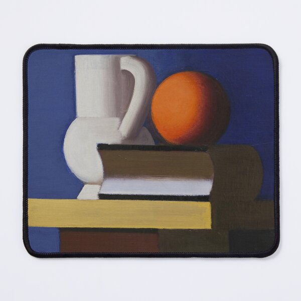 Item preview, Vilhelm Lundstrom Still Life with Glass Print Horizontal Cubism Popular Painting Orange Book Blue  designed and sold by Papergrphc.