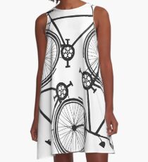 cycling infinity - vintage keep biking - bike triforce pattern A-Line Dress