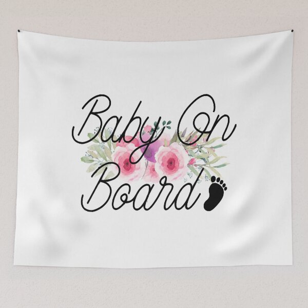 Item preview, BEBÉ A BORDO floral designed and sold by SubaChock.