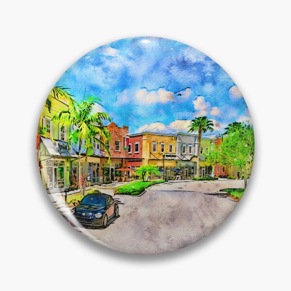 Item preview, Tradition Square in Port St. Lucie, Florida - pen and watercolor designed and sold by NickoPrints.