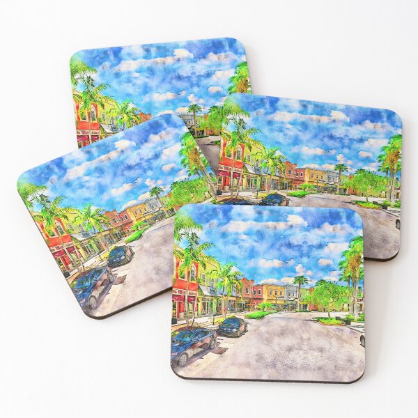 Item preview, Tradition Square in Port St. Lucie, Florida - pen and watercolor designed and sold by NickoPrints.