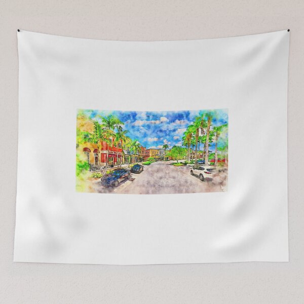 Item preview, Tradition Square in Port St. Lucie, Florida - pen and watercolor designed and sold by NickoPrints.