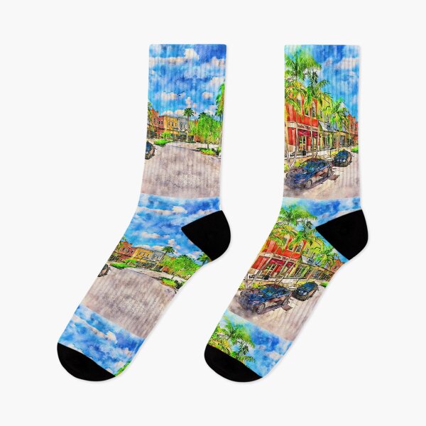 Item preview, Tradition Square in Port St. Lucie, Florida - pen and watercolor designed and sold by NickoPrints.