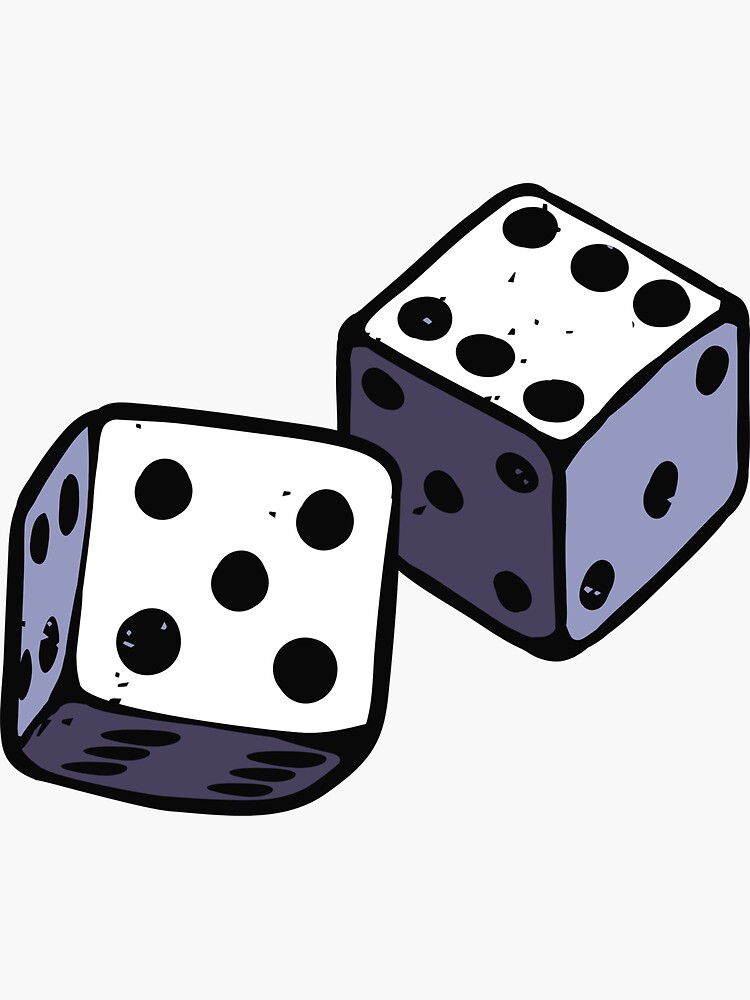 "Rolled Dice Sticker" Sticker by annabelszabo Redbubble