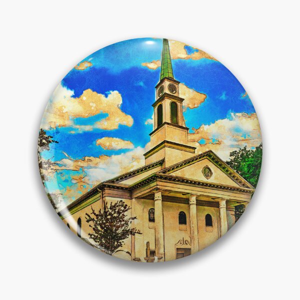 Item preview, The First Presbyterian Church in Gainesville, Florida - digital painting with vintage look designed and sold by NickoPrints.