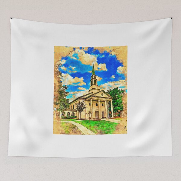 Item preview, The First Presbyterian Church in Gainesville, Florida - digital painting with vintage look designed and sold by NickoPrints.