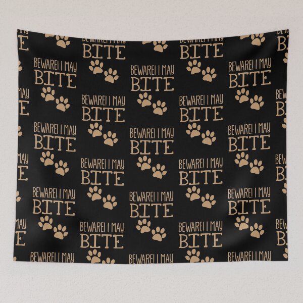 Item preview, BEWARE I may Bite! with sharp teeth designed and sold by jazzydevil.