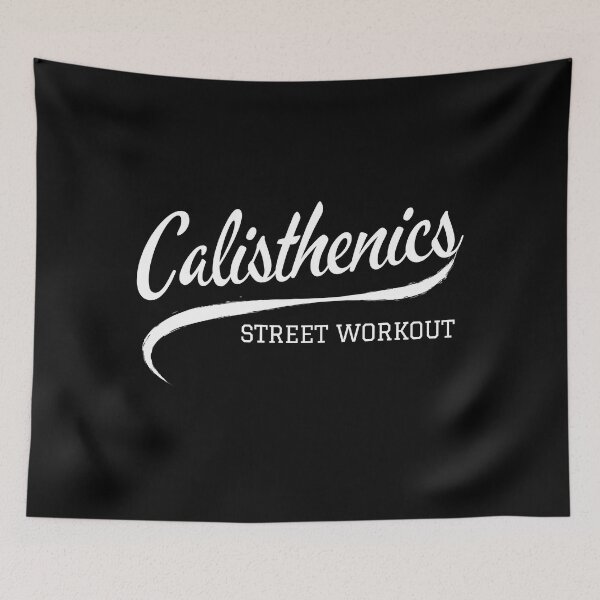 Item preview, Calisthenics - Street workout - script white lettering designed and sold by Atleta-Cali.