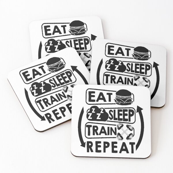 Item preview, eat & sleep & train, repeat designed and sold by Toonify4U.