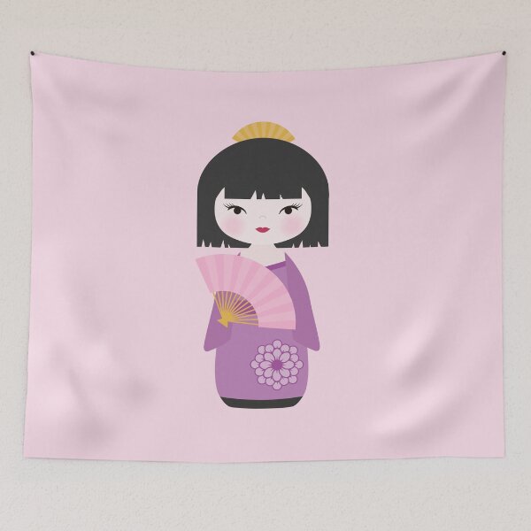 Item preview, Japanese Kokeshi Doll Purple designed and sold by StudioShine.