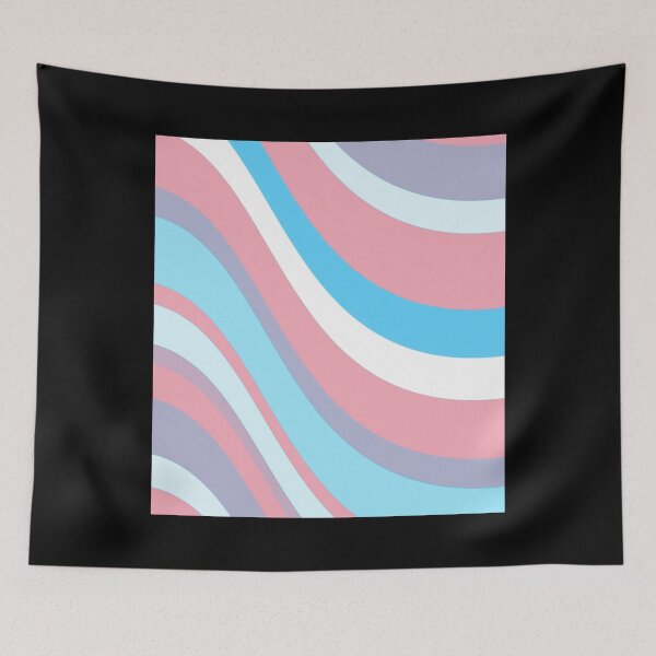 Item preview, Transgender Pride Gently Wavy Varied Stripes Sleeveless Top designed and sold by rohnerxulesh.
