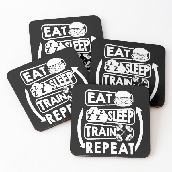 Item preview, eat & sleep & train, repeat designed and sold by Toonify4U.