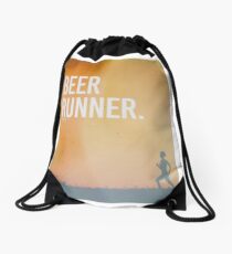 beer runner Drawstring Bag