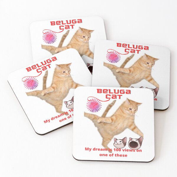 Item preview, Beluga Cat - My dream 100 views on one of these   designed and sold by EdieWoolfIllo.
