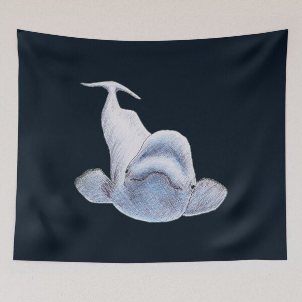 Item preview, Beluga Whale Scribble   designed and sold by EdieWoolfIllo.