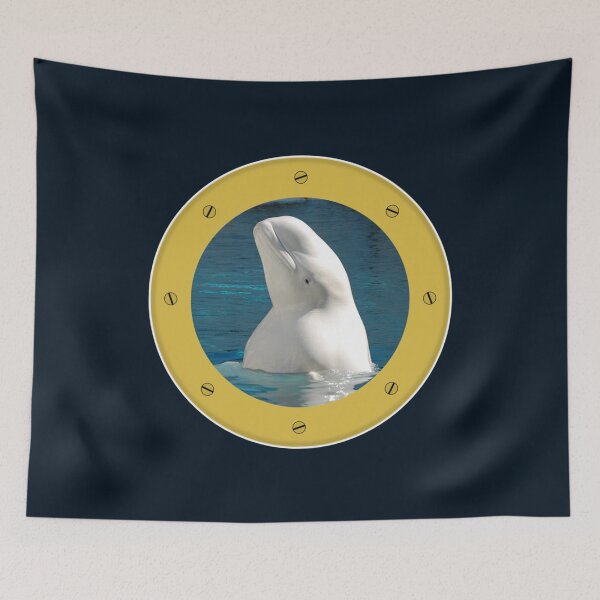 Item preview, Beluga Whale Ships Port Hole View   designed and sold by EdieWoolfIllo.