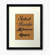 Disneyland Mountains: Orange Framed Print