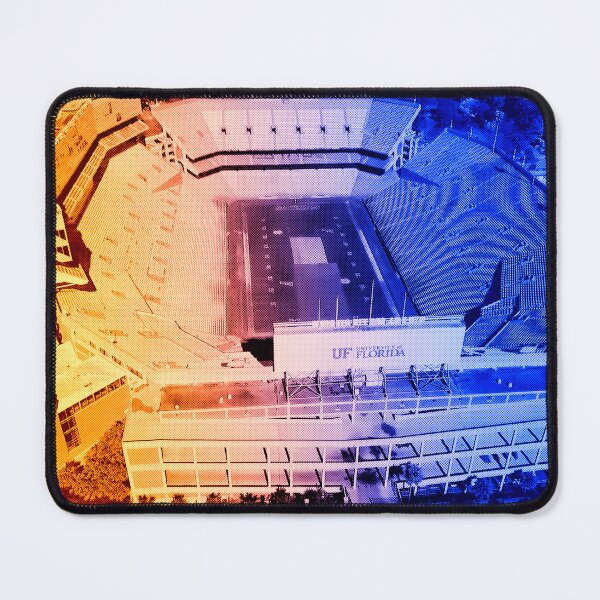 Item preview, Aerial of the Ben Hill Griffin Stadium in Gainesville, Florida - orange and blue designed and sold by NickoPrints.
