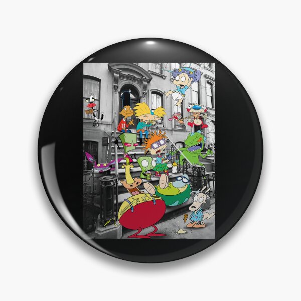 Item preview, Nickelodeon Classic Nicktoons Hanging On Stoop designed and sold by SalimaYoshido.