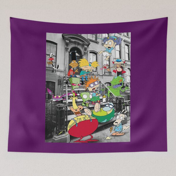 Artikelvorschau, Nickelodeon Classic Nicktoons, die an der Treppe hängen entworfen und verkauft von SalimaYoshido.