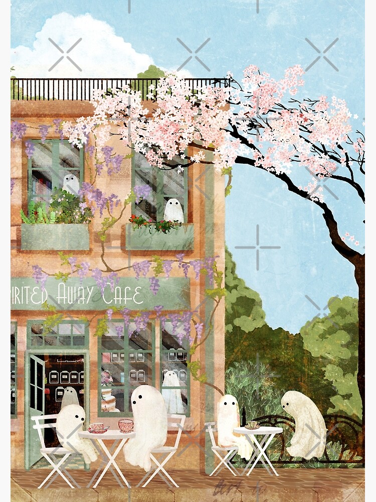 Thumbnail 2 of 2, Greeting Card, Ghost cafe designed and sold by katherineblower.