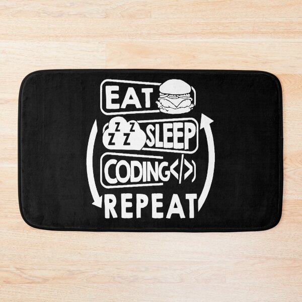 Item preview, eat & sleep & coding, repeat designed and sold by Toonify4U.