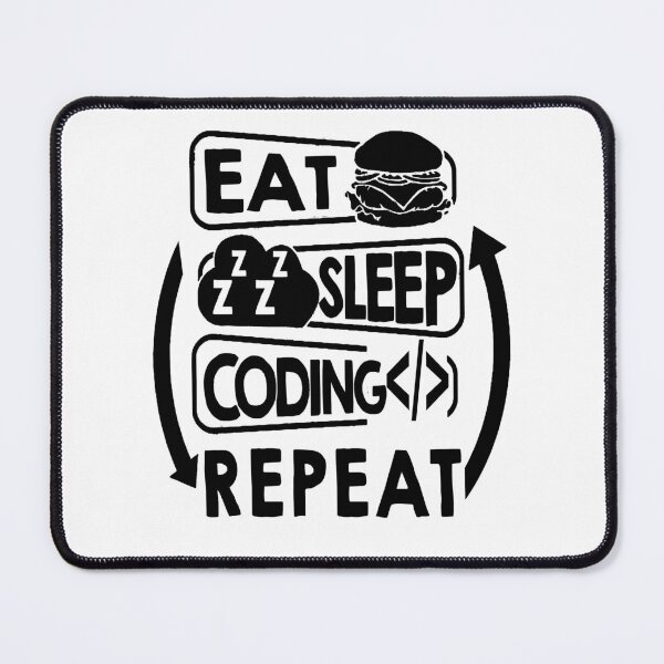 Item preview, eat & sleep & coding, repeat designed and sold by Toonify4U.