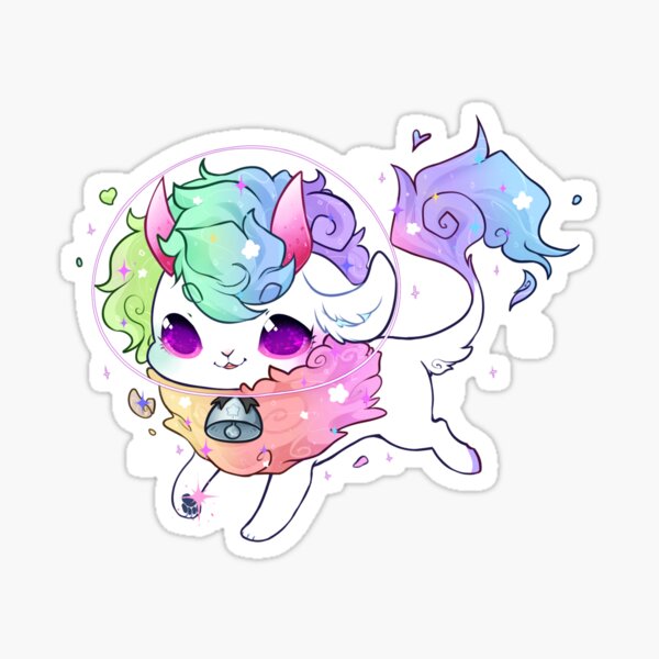 Rainbow Galaxy Sheep Sticker