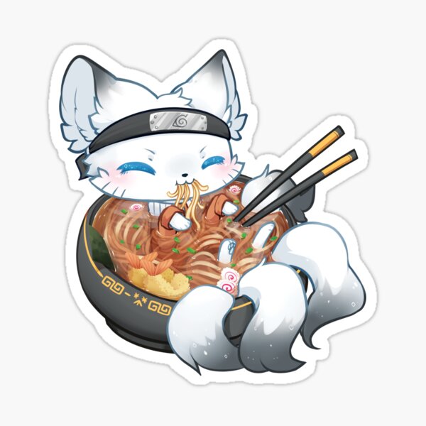 Arctic Ramen Fox Sticker
