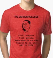 The Gerogerigegege "Art Is Over" Black Tri-blend T-Shirt