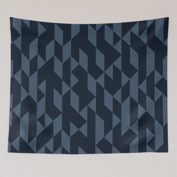 Item preview, Abstract Geometric Pattern Navy and Blue designed and sold by meggydesigns.