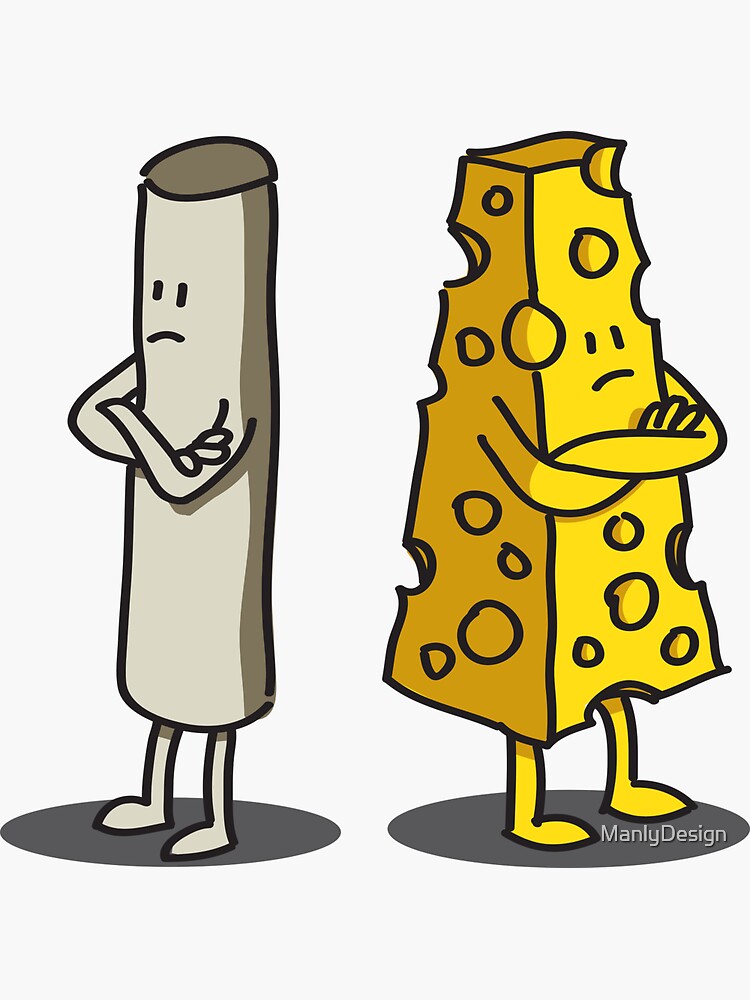 "Chalk and Cheese" Sticker for Sale by ManlyDesign Redbubble