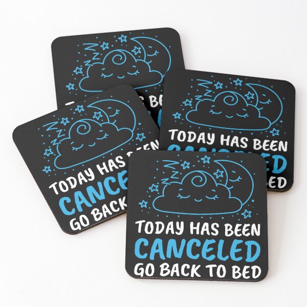 Item preview, Today Has Been Canceled Go Back To Bed - Cute Sleeping Cloud White Text designed and sold by dass-art.