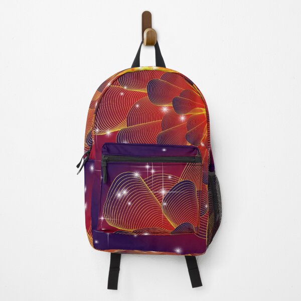 Item preview, Abstract galaxy purple red flower from guilloche mesh and stars designed and sold by GAleksS.