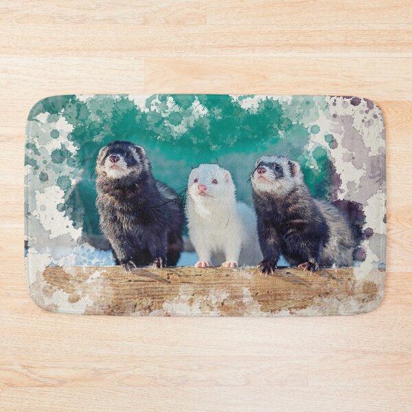 Item preview, Three Ferrets Digital Watercolour designed and sold by PurpleBluesPets.