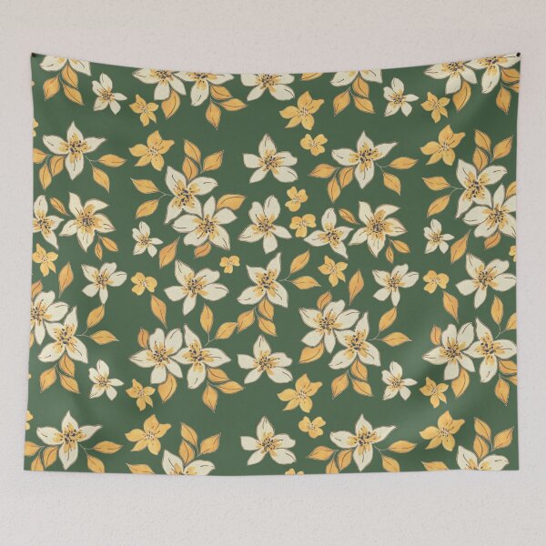 Item preview, White and Yellow Autumn Flowers  designed and sold by Eve :).