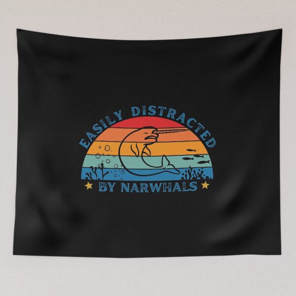 Item preview, Easily Distracted By Narwhals Narwhals Lover Narwhals Gift designed and sold by SweetbeStore.
