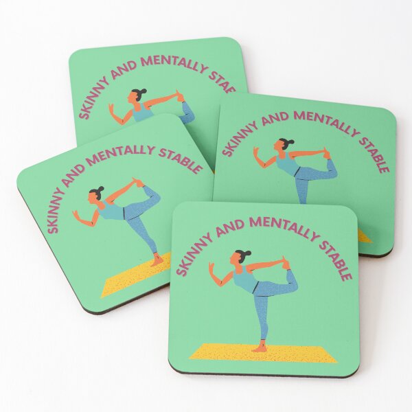 Item preview, Skinny and mentally stable + Yoga pose  designed and sold by KoopTroop ⭐⭐⭐⭐⭐.