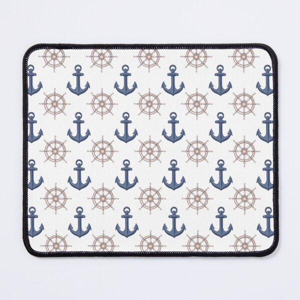 Item preview, White Classic Nautical Summer Anchor Pattern designed and sold by CynthiaGraphics.