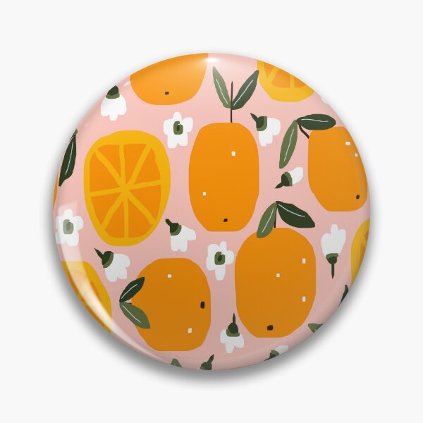 Item preview, Tropical Oranges Pattern, Oranges Floral Pattern in Orange and Pink designed and sold by Deutschic.